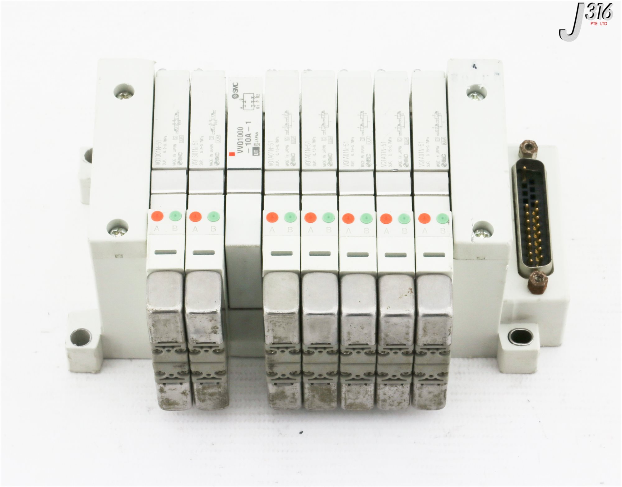 32269 SMC 8 SLOTS PNEUMATIC MANIFOLD, AMAT 4060-00945 VV5Q11-08